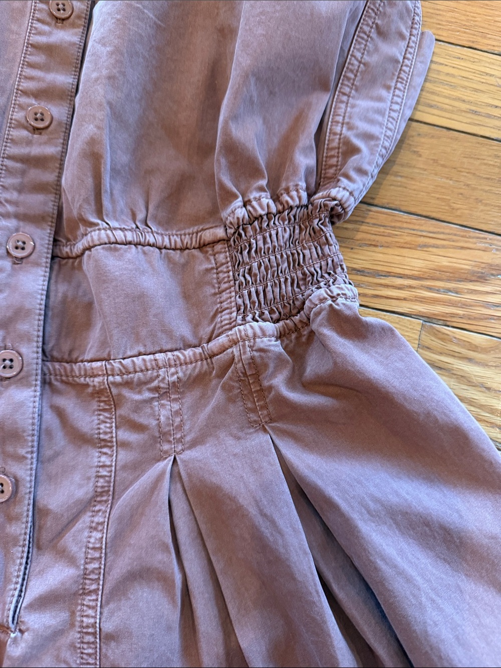 Anthropologie Dusty Mauve Button-Front Sleeveless Jumpsuit One Piece Sz XS - Picture 5 of 10
